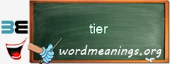 WordMeaning blackboard for tier